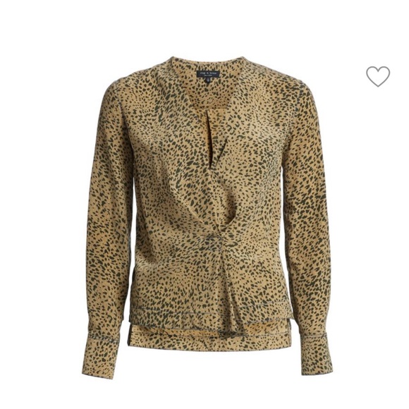 Rag & Bone Shields Leopard Print Blouse - Picture 4 of 11